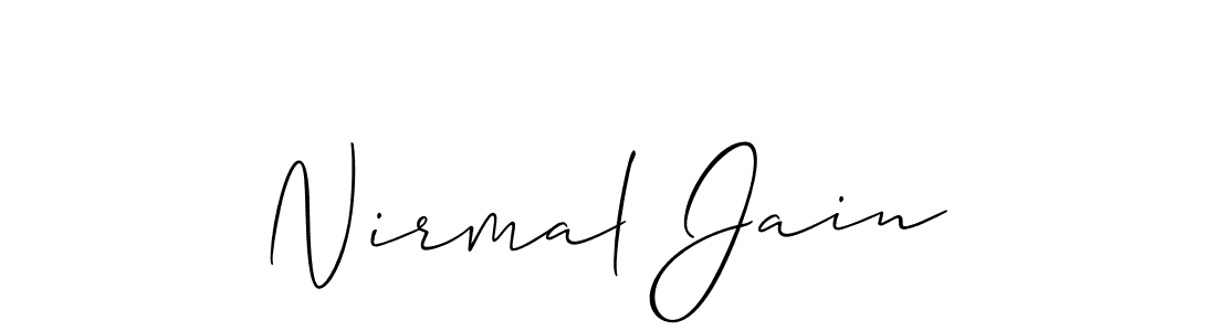 How to Draw Nirmal Jain signature style? Allison_Script is a latest design signature styles for name Nirmal Jain. Nirmal Jain signature style 2 images and pictures png