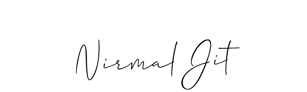 Allison_Script is a professional signature style that is perfect for those who want to add a touch of class to their signature. It is also a great choice for those who want to make their signature more unique. Get Nirmal Jit name to fancy signature for free. Nirmal Jit signature style 2 images and pictures png