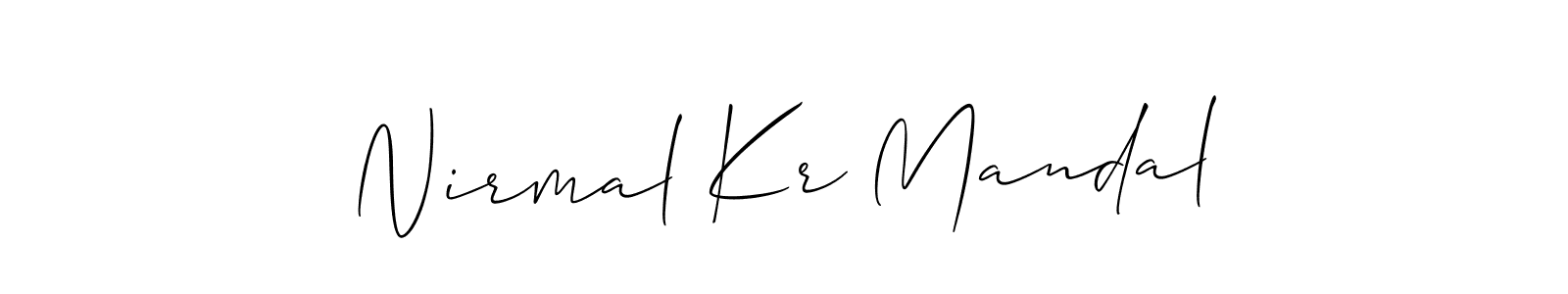 Create a beautiful signature design for name Nirmal Kr Mandal. With this signature (Allison_Script) fonts, you can make a handwritten signature for free. Nirmal Kr Mandal signature style 2 images and pictures png