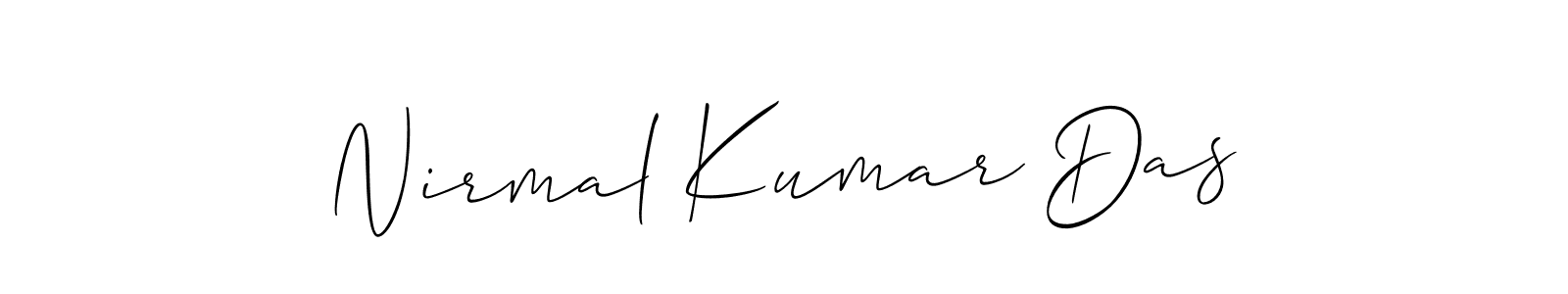 Similarly Allison_Script is the best handwritten signature design. Signature creator online .You can use it as an online autograph creator for name Nirmal Kumar Das. Nirmal Kumar Das signature style 2 images and pictures png