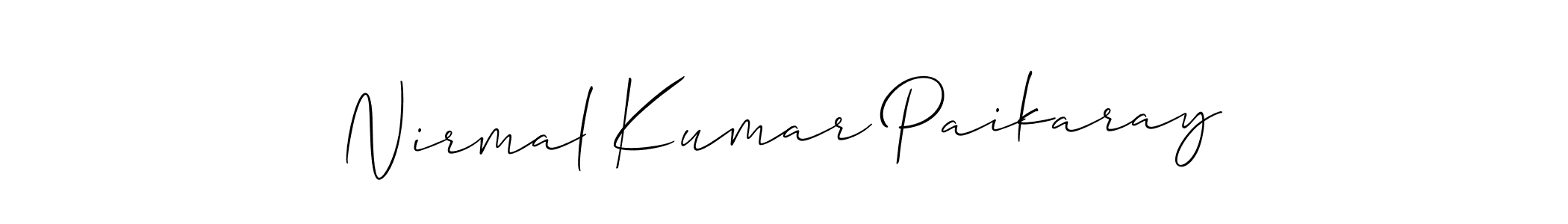 How to make Nirmal Kumar Paikaray signature? Allison_Script is a professional autograph style. Create handwritten signature for Nirmal Kumar Paikaray name. Nirmal Kumar Paikaray signature style 2 images and pictures png