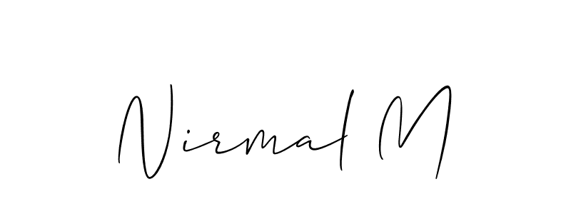 How to make Nirmal M signature? Allison_Script is a professional autograph style. Create handwritten signature for Nirmal M name. Nirmal M signature style 2 images and pictures png