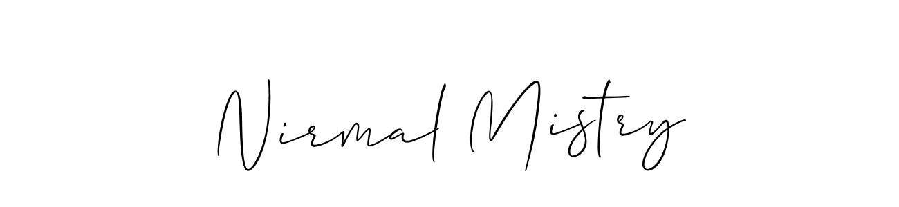 You should practise on your own different ways (Allison_Script) to write your name (Nirmal Mistry) in signature. don't let someone else do it for you. Nirmal Mistry signature style 2 images and pictures png
