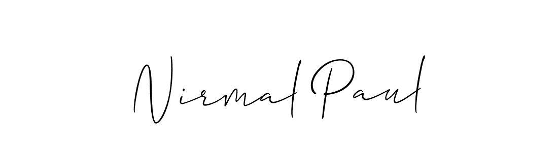 Create a beautiful signature design for name Nirmal Paul. With this signature (Allison_Script) fonts, you can make a handwritten signature for free. Nirmal Paul signature style 2 images and pictures png
