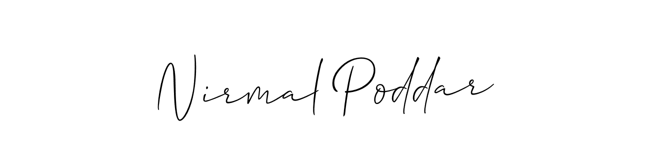 Also You can easily find your signature by using the search form. We will create Nirmal Poddar name handwritten signature images for you free of cost using Allison_Script sign style. Nirmal Poddar signature style 2 images and pictures png