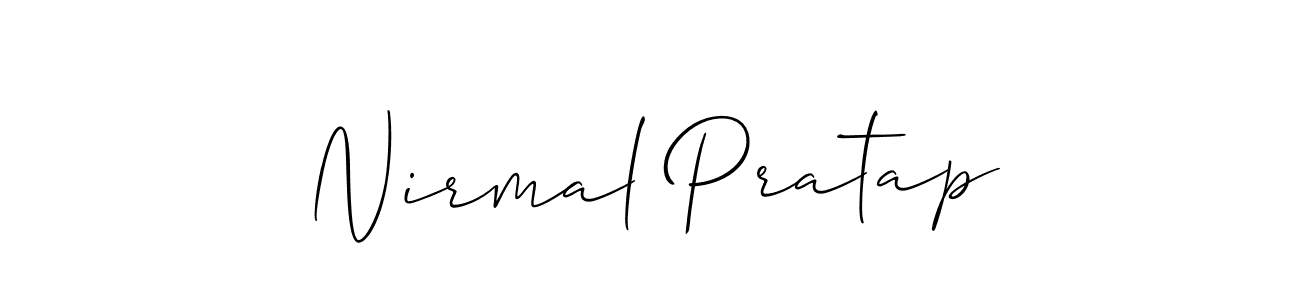 Design your own signature with our free online signature maker. With this signature software, you can create a handwritten (Allison_Script) signature for name Nirmal Pratap. Nirmal Pratap signature style 2 images and pictures png