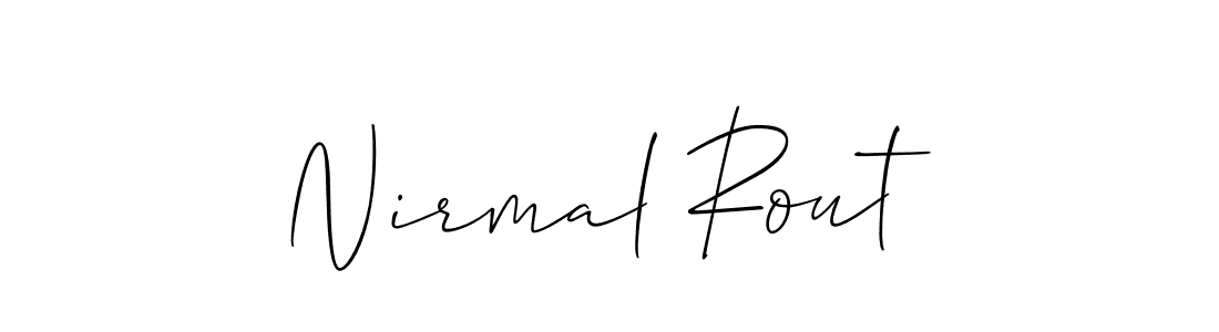 Make a beautiful signature design for name Nirmal Rout. With this signature (Allison_Script) style, you can create a handwritten signature for free. Nirmal Rout signature style 2 images and pictures png