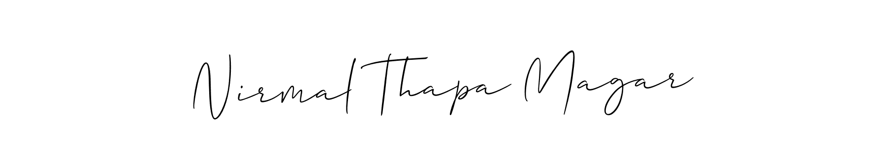 Design your own signature with our free online signature maker. With this signature software, you can create a handwritten (Allison_Script) signature for name Nirmal Thapa Magar. Nirmal Thapa Magar signature style 2 images and pictures png