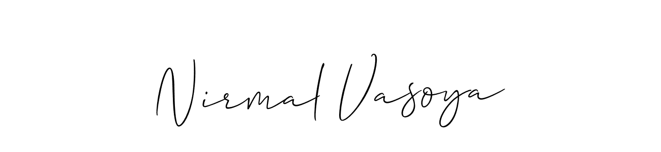 Similarly Allison_Script is the best handwritten signature design. Signature creator online .You can use it as an online autograph creator for name Nirmal Vasoya. Nirmal Vasoya signature style 2 images and pictures png