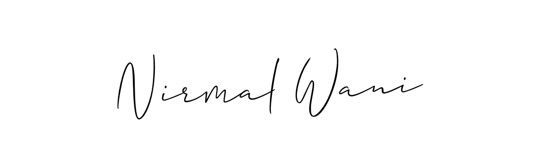 Allison_Script is a professional signature style that is perfect for those who want to add a touch of class to their signature. It is also a great choice for those who want to make their signature more unique. Get Nirmal Wani name to fancy signature for free. Nirmal Wani signature style 2 images and pictures png