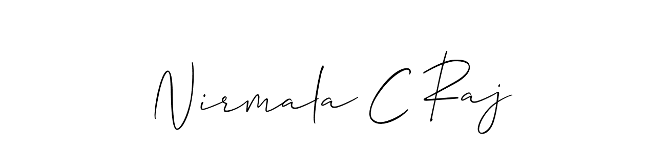 Use a signature maker to create a handwritten signature online. With this signature software, you can design (Allison_Script) your own signature for name Nirmala C Raj. Nirmala C Raj signature style 2 images and pictures png