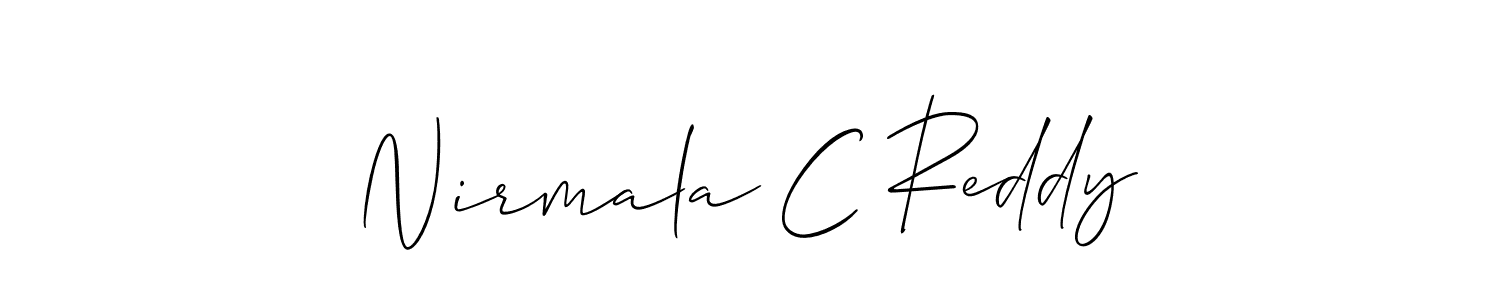 Also You can easily find your signature by using the search form. We will create Nirmala C Reddy name handwritten signature images for you free of cost using Allison_Script sign style. Nirmala C Reddy signature style 2 images and pictures png