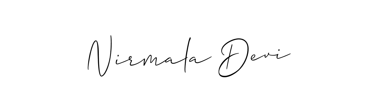 Make a beautiful signature design for name Nirmala Devi. Use this online signature maker to create a handwritten signature for free. Nirmala Devi signature style 2 images and pictures png