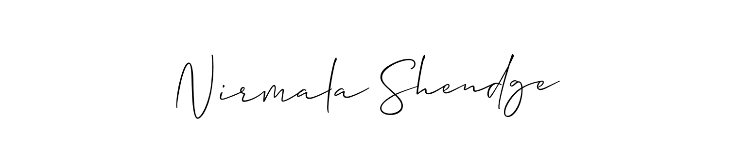 Create a beautiful signature design for name Nirmala Shendge. With this signature (Allison_Script) fonts, you can make a handwritten signature for free. Nirmala Shendge signature style 2 images and pictures png
