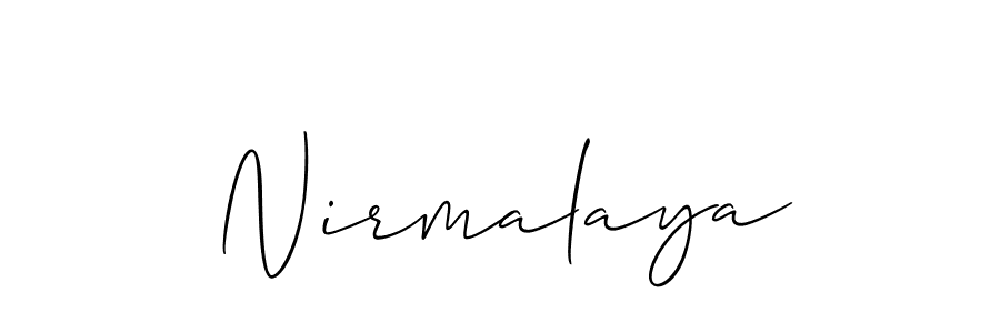 How to make Nirmalaya signature? Allison_Script is a professional autograph style. Create handwritten signature for Nirmalaya name. Nirmalaya signature style 2 images and pictures png