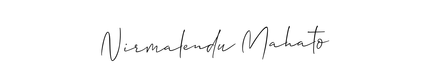 Also You can easily find your signature by using the search form. We will create Nirmalendu Mahato name handwritten signature images for you free of cost using Allison_Script sign style. Nirmalendu Mahato signature style 2 images and pictures png