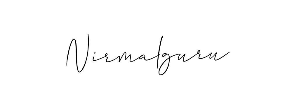 Create a beautiful signature design for name Nirmalguru. With this signature (Allison_Script) fonts, you can make a handwritten signature for free. Nirmalguru signature style 2 images and pictures png