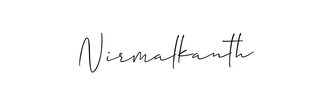 Use a signature maker to create a handwritten signature online. With this signature software, you can design (Allison_Script) your own signature for name Nirmalkanth. Nirmalkanth signature style 2 images and pictures png