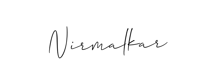 Design your own signature with our free online signature maker. With this signature software, you can create a handwritten (Allison_Script) signature for name Nirmalkar. Nirmalkar signature style 2 images and pictures png