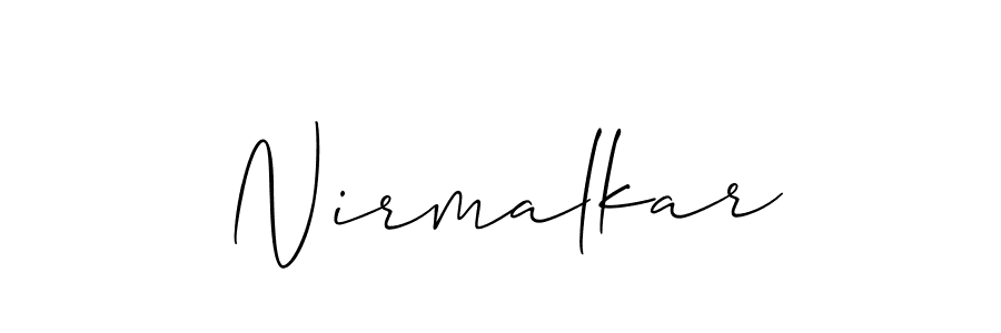 Design your own signature with our free online signature maker. With this signature software, you can create a handwritten (Allison_Script) signature for name Nirmalkar. Nirmalkar signature style 2 images and pictures png