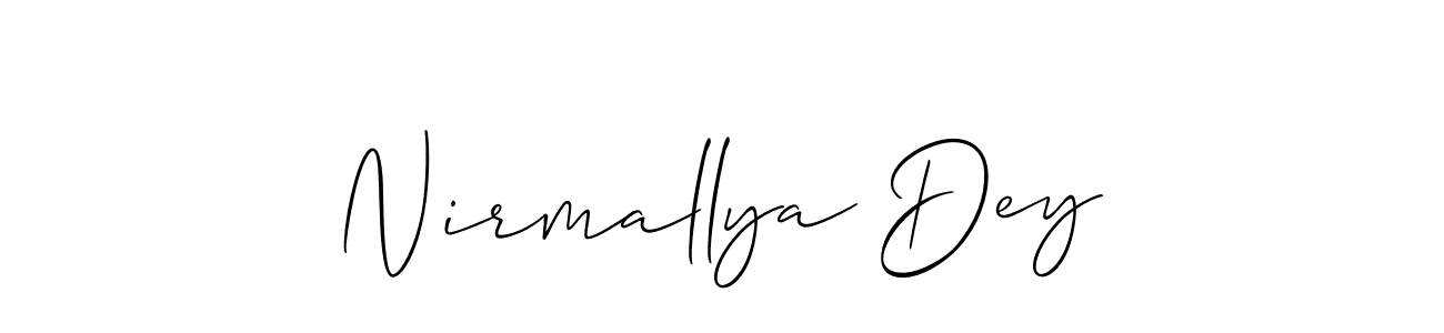 This is the best signature style for the Nirmallya Dey name. Also you like these signature font (Allison_Script). Mix name signature. Nirmallya Dey signature style 2 images and pictures png