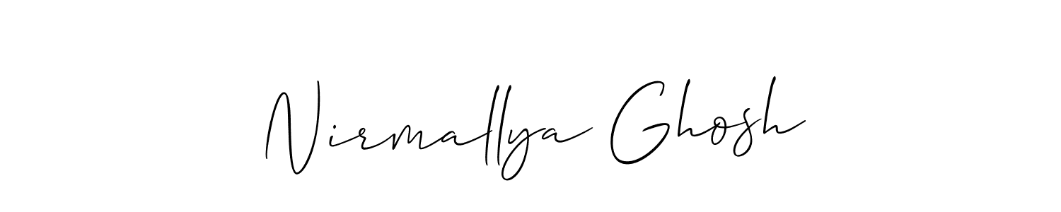 How to make Nirmallya Ghosh signature? Allison_Script is a professional autograph style. Create handwritten signature for Nirmallya Ghosh name. Nirmallya Ghosh signature style 2 images and pictures png