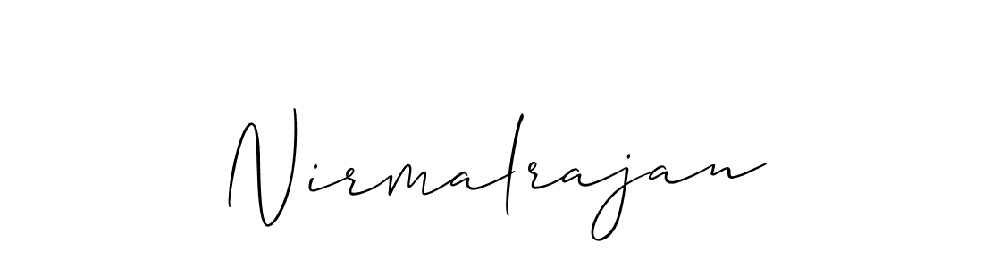 You should practise on your own different ways (Allison_Script) to write your name (Nirmalrajan) in signature. don't let someone else do it for you. Nirmalrajan signature style 2 images and pictures png