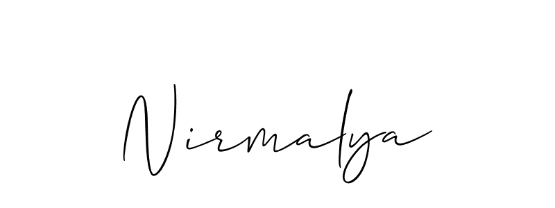 Also we have Nirmalya name is the best signature style. Create professional handwritten signature collection using Allison_Script autograph style. Nirmalya signature style 2 images and pictures png