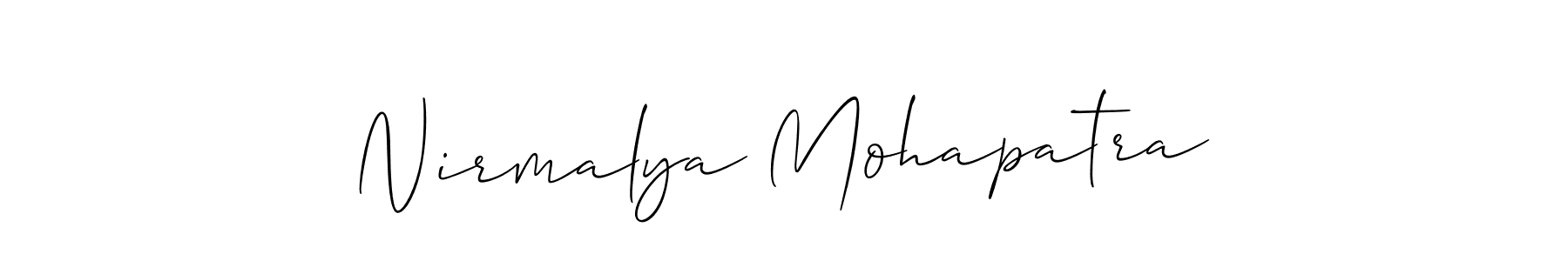 How to make Nirmalya Mohapatra signature? Allison_Script is a professional autograph style. Create handwritten signature for Nirmalya Mohapatra name. Nirmalya Mohapatra signature style 2 images and pictures png