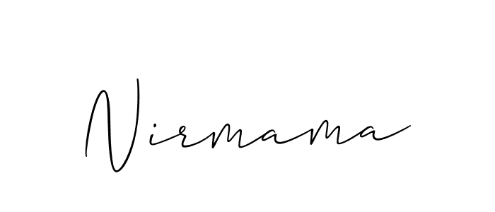 Design your own signature with our free online signature maker. With this signature software, you can create a handwritten (Allison_Script) signature for name Nirmama. Nirmama signature style 2 images and pictures png