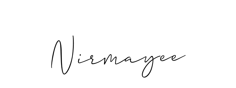 Design your own signature with our free online signature maker. With this signature software, you can create a handwritten (Allison_Script) signature for name Nirmayee. Nirmayee signature style 2 images and pictures png