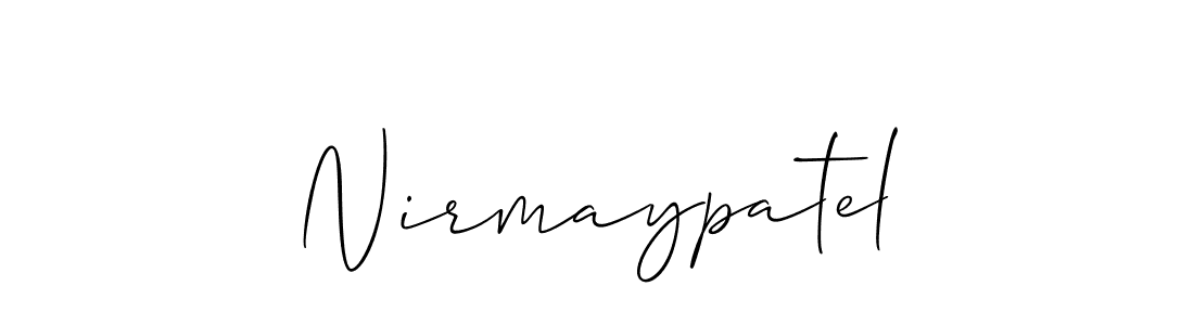 It looks lik you need a new signature style for name Nirmaypatel. Design unique handwritten (Allison_Script) signature with our free signature maker in just a few clicks. Nirmaypatel signature style 2 images and pictures png
