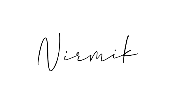 How to Draw Nirmik signature style? Allison_Script is a latest design signature styles for name Nirmik. Nirmik signature style 2 images and pictures png