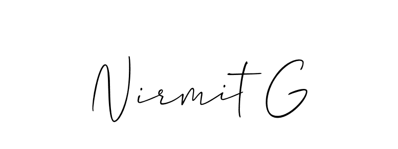 You can use this online signature creator to create a handwritten signature for the name Nirmit G. This is the best online autograph maker. Nirmit G signature style 2 images and pictures png