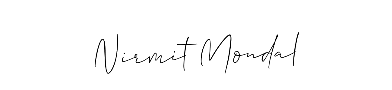 Check out images of Autograph of Nirmit Mondal name. Actor Nirmit Mondal Signature Style. Allison_Script is a professional sign style online. Nirmit Mondal signature style 2 images and pictures png