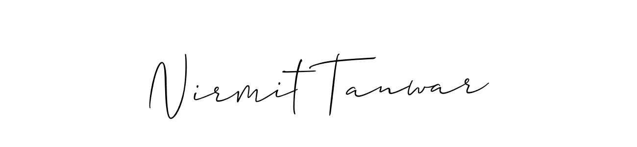 Make a short Nirmit Tanwar signature style. Manage your documents anywhere anytime using Allison_Script. Create and add eSignatures, submit forms, share and send files easily. Nirmit Tanwar signature style 2 images and pictures png