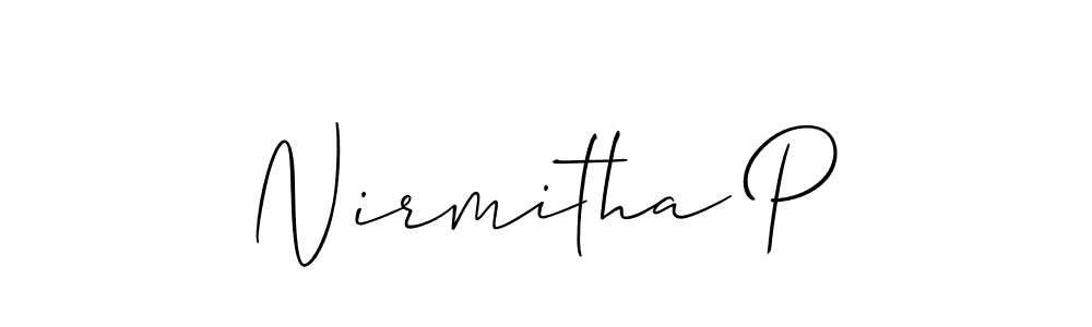 This is the best signature style for the Nirmitha P name. Also you like these signature font (Allison_Script). Mix name signature. Nirmitha P signature style 2 images and pictures png