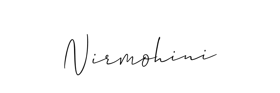 Allison_Script is a professional signature style that is perfect for those who want to add a touch of class to their signature. It is also a great choice for those who want to make their signature more unique. Get Nirmohini name to fancy signature for free. Nirmohini signature style 2 images and pictures png