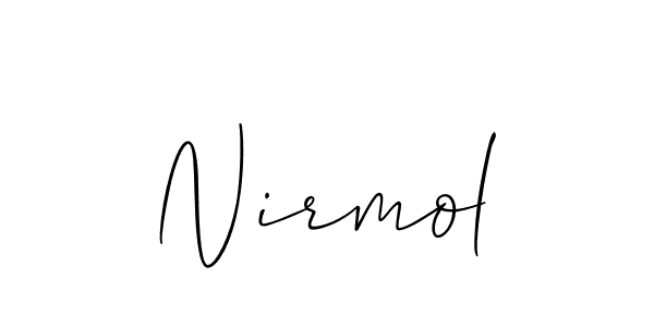 How to Draw Nirmol signature style? Allison_Script is a latest design signature styles for name Nirmol. Nirmol signature style 2 images and pictures png