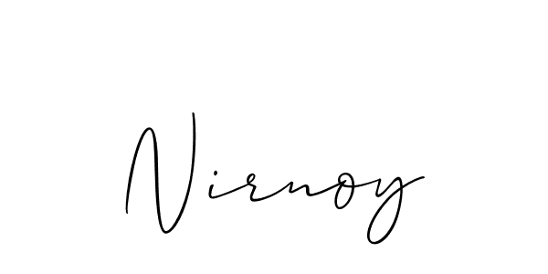 Use a signature maker to create a handwritten signature online. With this signature software, you can design (Allison_Script) your own signature for name Nirnoy. Nirnoy signature style 2 images and pictures png