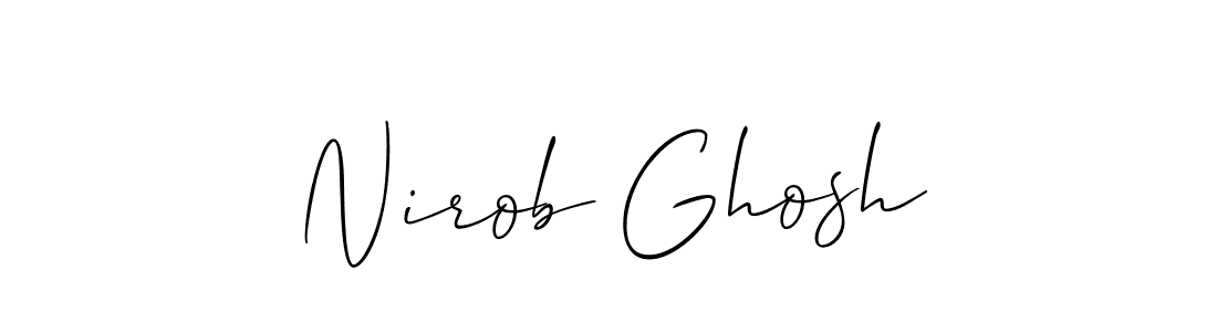 Use a signature maker to create a handwritten signature online. With this signature software, you can design (Allison_Script) your own signature for name Nirob Ghosh. Nirob Ghosh signature style 2 images and pictures png