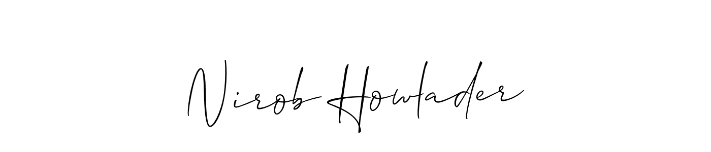 Design your own signature with our free online signature maker. With this signature software, you can create a handwritten (Allison_Script) signature for name Nirob Howlader. Nirob Howlader signature style 2 images and pictures png