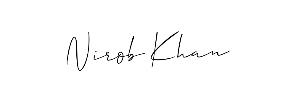 Nirob Khan stylish signature style. Best Handwritten Sign (Allison_Script) for my name. Handwritten Signature Collection Ideas for my name Nirob Khan. Nirob Khan signature style 2 images and pictures png