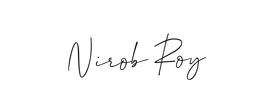 You should practise on your own different ways (Allison_Script) to write your name (Nirob Roy) in signature. don't let someone else do it for you. Nirob Roy signature style 2 images and pictures png