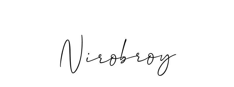 Also we have Nirobroy name is the best signature style. Create professional handwritten signature collection using Allison_Script autograph style. Nirobroy signature style 2 images and pictures png