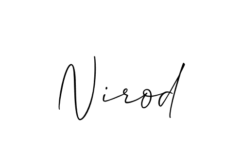 Design your own signature with our free online signature maker. With this signature software, you can create a handwritten (Allison_Script) signature for name Nirod. Nirod signature style 2 images and pictures png