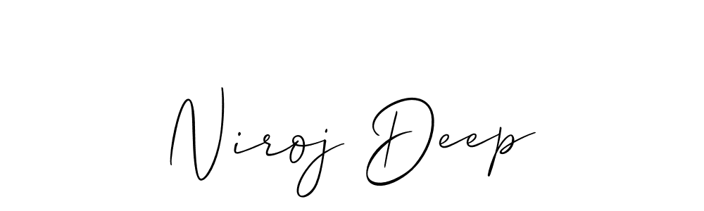Design your own signature with our free online signature maker. With this signature software, you can create a handwritten (Allison_Script) signature for name Niroj Deep. Niroj Deep signature style 2 images and pictures png