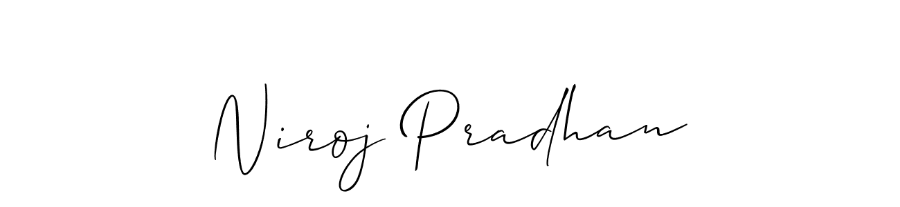 How to make Niroj Pradhan signature? Allison_Script is a professional autograph style. Create handwritten signature for Niroj Pradhan name. Niroj Pradhan signature style 2 images and pictures png