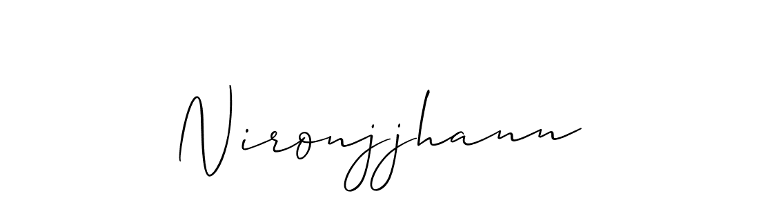 Make a beautiful signature design for name Nironjjhann. With this signature (Allison_Script) style, you can create a handwritten signature for free. Nironjjhann signature style 2 images and pictures png