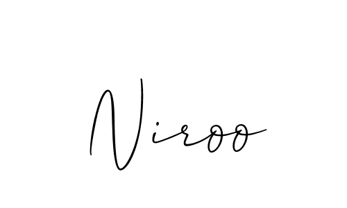 Create a beautiful signature design for name Niroo. With this signature (Allison_Script) fonts, you can make a handwritten signature for free. Niroo signature style 2 images and pictures png